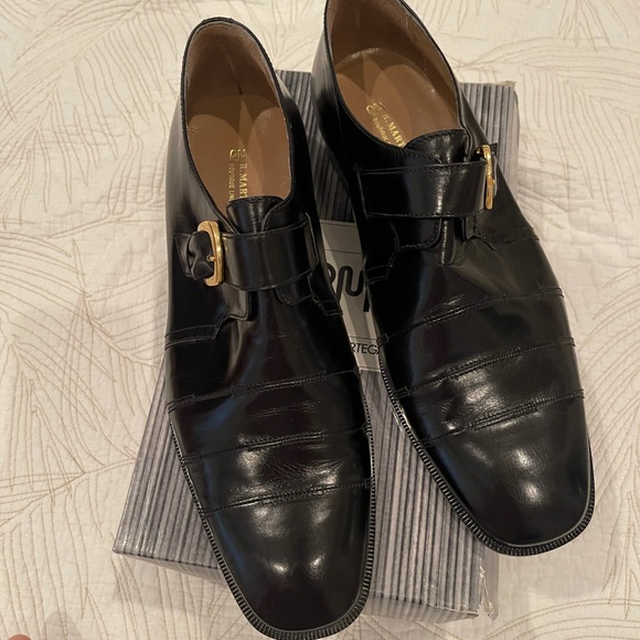 Vintage Romano Martegani Black Loafers NWT - Picture 1 of 11
